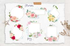 Watercolor Flowers clipart big set Product Image 6