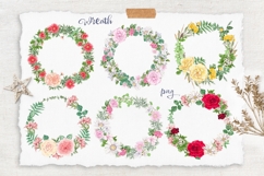 Watercolor Flowers clipart big set Product Image 15