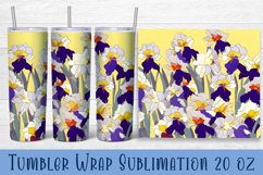 Floral Tumbler. Watercolor Flower Tumbler Wrap Product Image 1