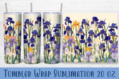 Floral Tumbler. Watercolor Flower Tumbler Wrap Product Image 1