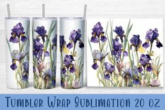 Floral Tumbler. Watercolor Flower Tumbler Wrap Product Image 1