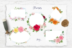 Watercolor Flowers clipart big set Product Image 7