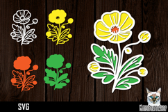 3d layered papercut flower svg, multilayered flower svg Product Image 1