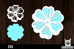 3d layered papercut sunflower svg, multilayered flower svg Product Image 1