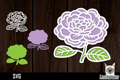 3d layered papercut flower svg, multilayered flower svg Product Image 1