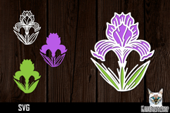 3d layered papercut flower svg, multilayered flower svg Product Image 1