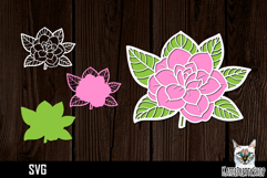 3d layered papercut flower svg, multilayered flower svg Product Image 1
