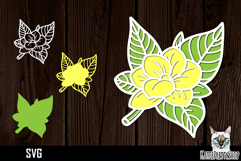 3d layered papercut flower svg, multilayered flower svg Product Image 1