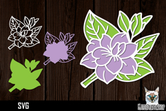 3d layered papercut flower svg, multilayered flower svg Product Image 1