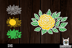 3d layered papercut rose svg, multilayered flower svg Product Image 1