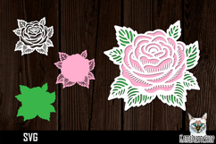 3d layered papercut rose svg, multilayered flower svg Product Image 1