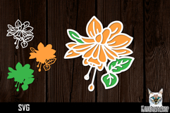 3d layered papercut svg, multilayered flower svg Product Image 1