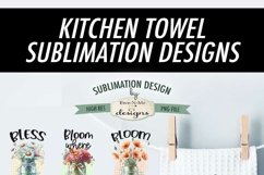 Assorted Flowers In Jars Kitchen Towel Sublimation Bundle Product Image 12