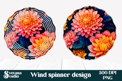 Flower wind spinner sublimation | Summer wind spinner PNG Product Image 1