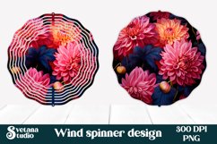 Flower wind spinner sublimation PNG | Summer wind spinner Product Image 1