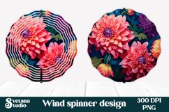 Flower wind spinner PNG | Summer wind spinner Product Image 1