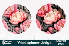 Flower peonies wind spinner PNG | Summer wind spinner PNG Product Image 1