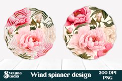 Flower peony wind spinner sublimation design Product Image 1