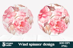 Flower peony wind spinner sublimation PNG design love Product Image 1