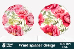 Flower peony wind spinner sublimation design love Product Image 1
