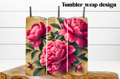 Vintage flower tumbler | Floral tumbler wrap design Product Image 1