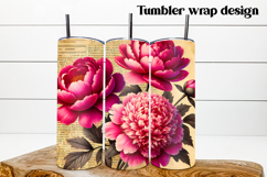 Vintage flower tumbler | Floral tumbler wrap design Product Image 1