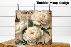 Vintage flower tumbler | Floral tumbler wrap design Product Image 1