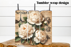 Vintage flower tumbler | Floral tumbler wrap design Product Image 1