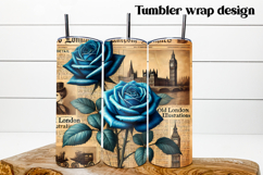 Vintage flower tumbler | Floral tumbler wrap design Product Image 1
