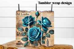 Vintage flower tumbler | Floral tumbler wrap design Product Image 1