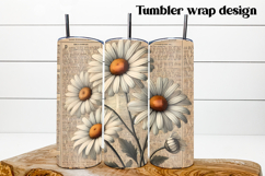 Vintage flower tumbler | Floral tumbler wrap design Product Image 1