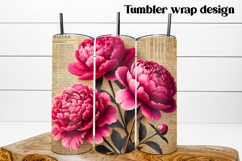 Vintage flower tumbler | Floral tumbler wrap design Product Image 1