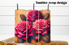 Vintage flower tumbler | Floral tumbler wrap design Product Image 1