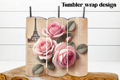 Vintage flower tumbler | Floral tumbler wrap design Product Image 1