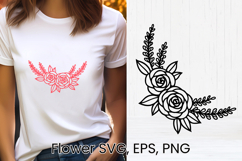 Flower wreath SVG design | Floral silhouette SVG Product Image 1