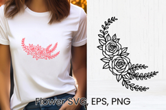 Flower wreath SVG design | Floral silhouette SVG Product Image 1