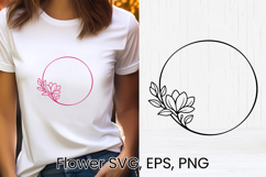 Flower wreath SVG design | Floral silhouette SVG Product Image 1