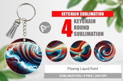 Keychain Flowing Liquid Paint Product Image 1