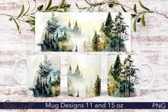 Floral Mug Wrap | Watercolor Forest Product Image 1
