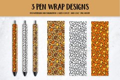 Fall Maple Leaves Leopard Pen Wrap Sublimation or Waterslide Product Image 1