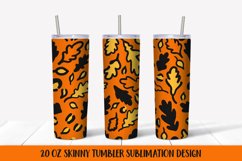 Fall Oak Leaves Tumbler Sublimation Wrap 20oz Product Image 1