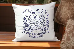 Fluff Feathers and Fresh Air SVG PNG, Cozy Chicken Farm Life Product Image 3