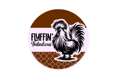 Fluffin&#039; Fabulous Funny Chicken Round Sign Laser Cut SVG Product Image 2