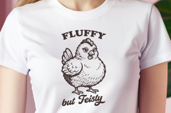 Fluffy but Feisty Chicken SVG PNG Funny Farm Animal Cut File Product Image 3