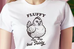 Fluffy but Feisty Chicken SVG PNG Funny Farm Animal Cut File Product Image 3