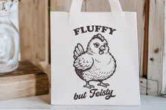 Fluffy but Feisty Chicken SVG PNG Funny Farm Animal Cut File Product Image 2