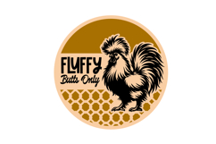 Fluffy Butts only Funny Chicken Farm Round Sign Laser Cut Product Image 2