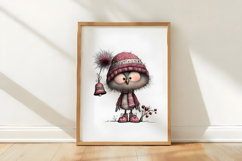 Fluffy Christmas Birds Clipart Product Image 3