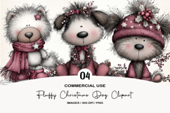 Fluffy Christmas Dog Clipart Product Image 1