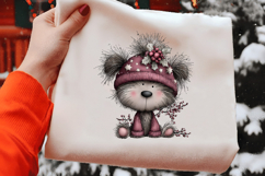 Fluffy Christmas Dog Clipart Product Image 2